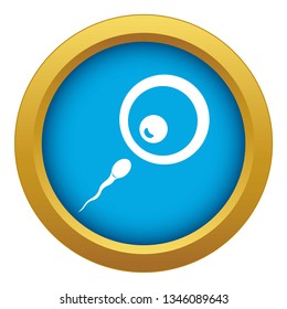 Donor sperm icon blue vector isolated on white background for any design