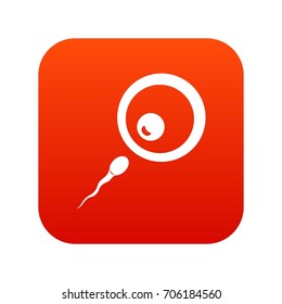 Donor sperm icon digital red for any design isolated on white vector illustration