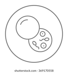 Icono de la línea de esperma del donante.
