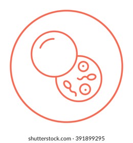 Icono de la línea de esperma del donante.