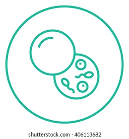 Icono de la línea de esperma del donante.
