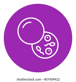 Icono de la línea de esperma del donante.