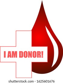 I am donor vector isolated symbol 