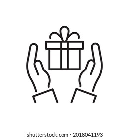 donor vector outline icon style illustration. EPS 10 file 