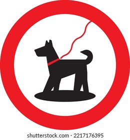 
Don't Allowed dogs vector illustration