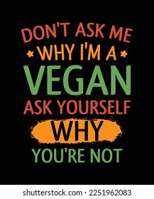 Don't Ask Me Why I'm A Vegan Ask Yourself Why You're Not