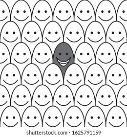 Don't be afraid to be different. An unique and motivational seamless pattern. 