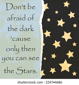 don't be afraid, illustration in vector format