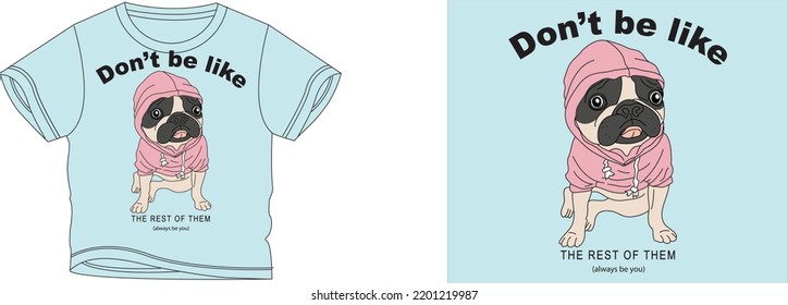 don,t be like the rest of them (always be you) t-shirt design background color is a blue and t-shirt color is a blue beautiful color and beautiful design