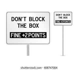Don't block the box traffic sign vector  