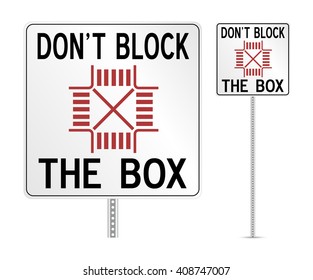 Don't block the box traffic sign vector  