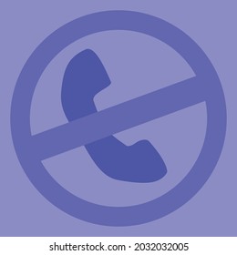 dont call symbol, Sign and symbol to dont call, vector isolated