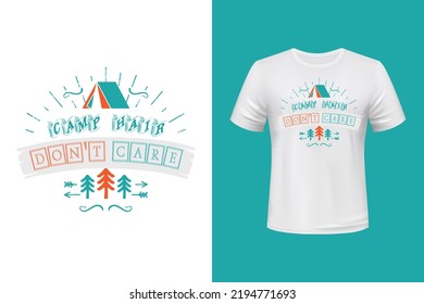 Don't Care T-Shirt Design Template