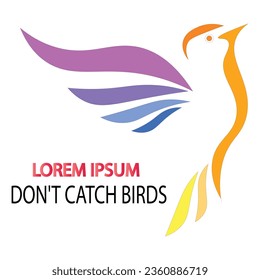 DON'T CATCH BIRDS logo slogan  logo make by adobe illustrator