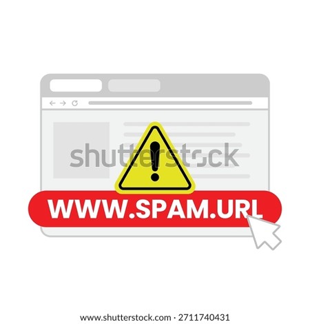 don't click spam URL, suspicious and dangerous hyperlink concept illustration