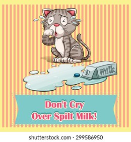 Don't Cry Over Spilt Milk Illustration