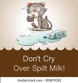 Don't Cry Over Spilt Milk Illustration