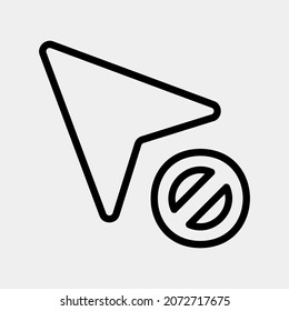 Dont cursor icon vector illustration in line style, use for website mobile app presentation