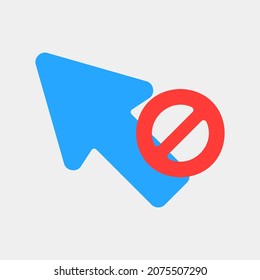 Dont cursor icon vector illustration in flat style, use for website mobile app presentation