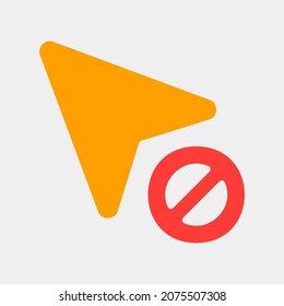 Dont cursor icon vector illustration in flat style, use for website mobile app presentation