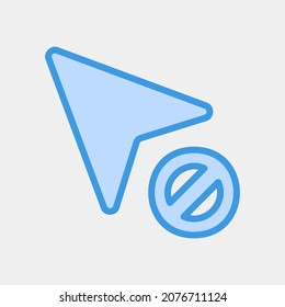 Dont cursor icon vector illustration in blue style, use for website mobile app presentation