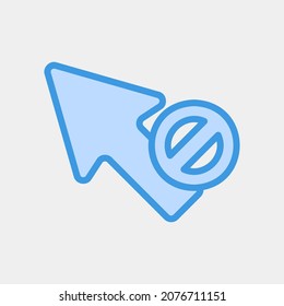Dont cursor icon vector illustration in blue style, use for website mobile app presentation