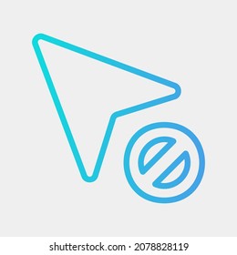 Dont cursor icon vector illustration in gradient style, use for website mobile app presentation