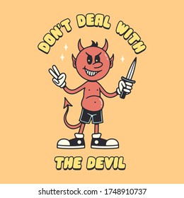 NO TRATE CON EL DEMONIO CON EL FONDO DE COLOR DE KNIFE