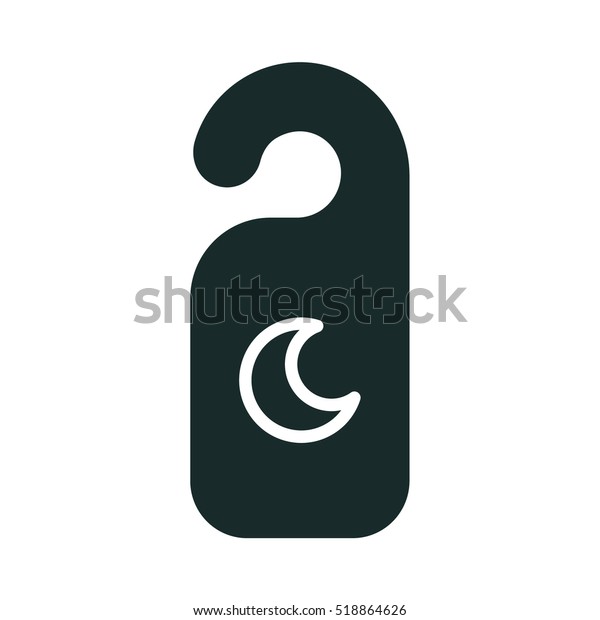 Dont Disturb Door Tag Hanger Minimalistic Objects Stock Image