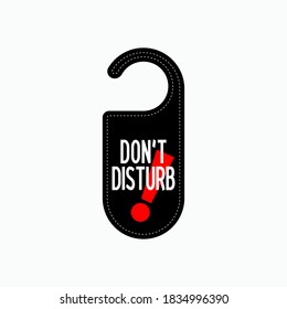 Don't Disturb Label. Message Symbol - Vector.