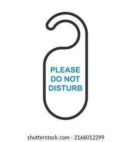 Don't Disturb Tag Icon. Editable Bold Outline With Color Fill Design. Vector Illustration.
