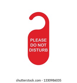 Don't disturb tag icon. Flat color design. Vector illustration.