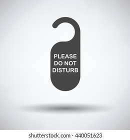 Don't disturb tag icon on gray background with round shadow. Vector illustration.