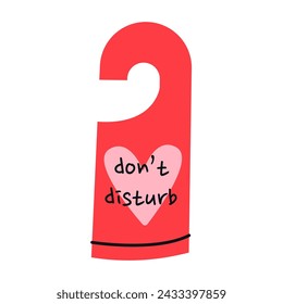 Don't disturb tag. Valentines Day concept.