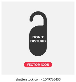 Don't Disturb Tag Vector Icon Illustration
