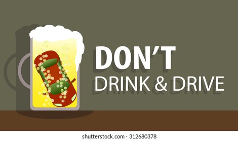 Don't drink and drive concept vector