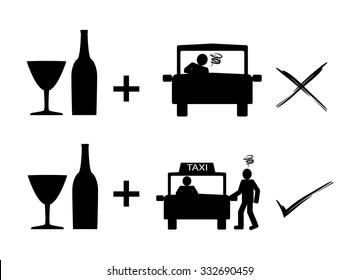 Don't drink and drive concept vector