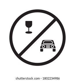 don't drink and drive icon on white background