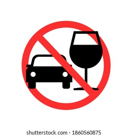 Dont drink and drive sign. Clipart image.