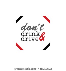 dont drink and drive sign color illustration