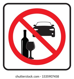 Don't drink and drive sign drawing by Illustration