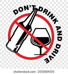 Don't drink and drive, sign vector