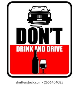 Don't drink and drive, sticker label