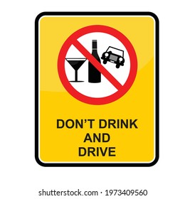 Don't drink and drive, sticker vector