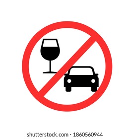 Dont drink and drive stop sign. Clipart image.