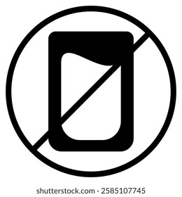 dont drink icon with glyph style. Suitable for website design, logo, app, UI and etc. Based on the size of the icon in general, so it can be reduced.