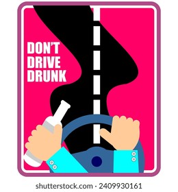 don't drive drunk, poster vector