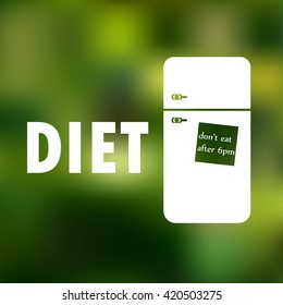 "Don't eat it after six". Vector Illustration