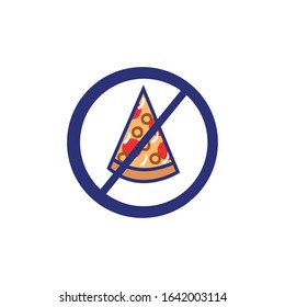 dont eat pizza signal icon vector illustration design