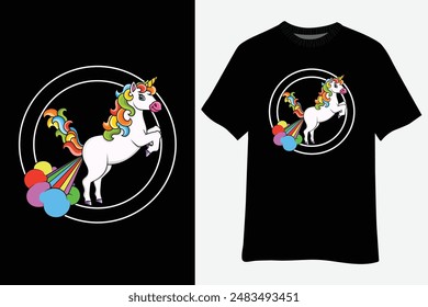 I Don't Fart I Just Whisper In My Pants Funny Unicorn T-Shirt Design